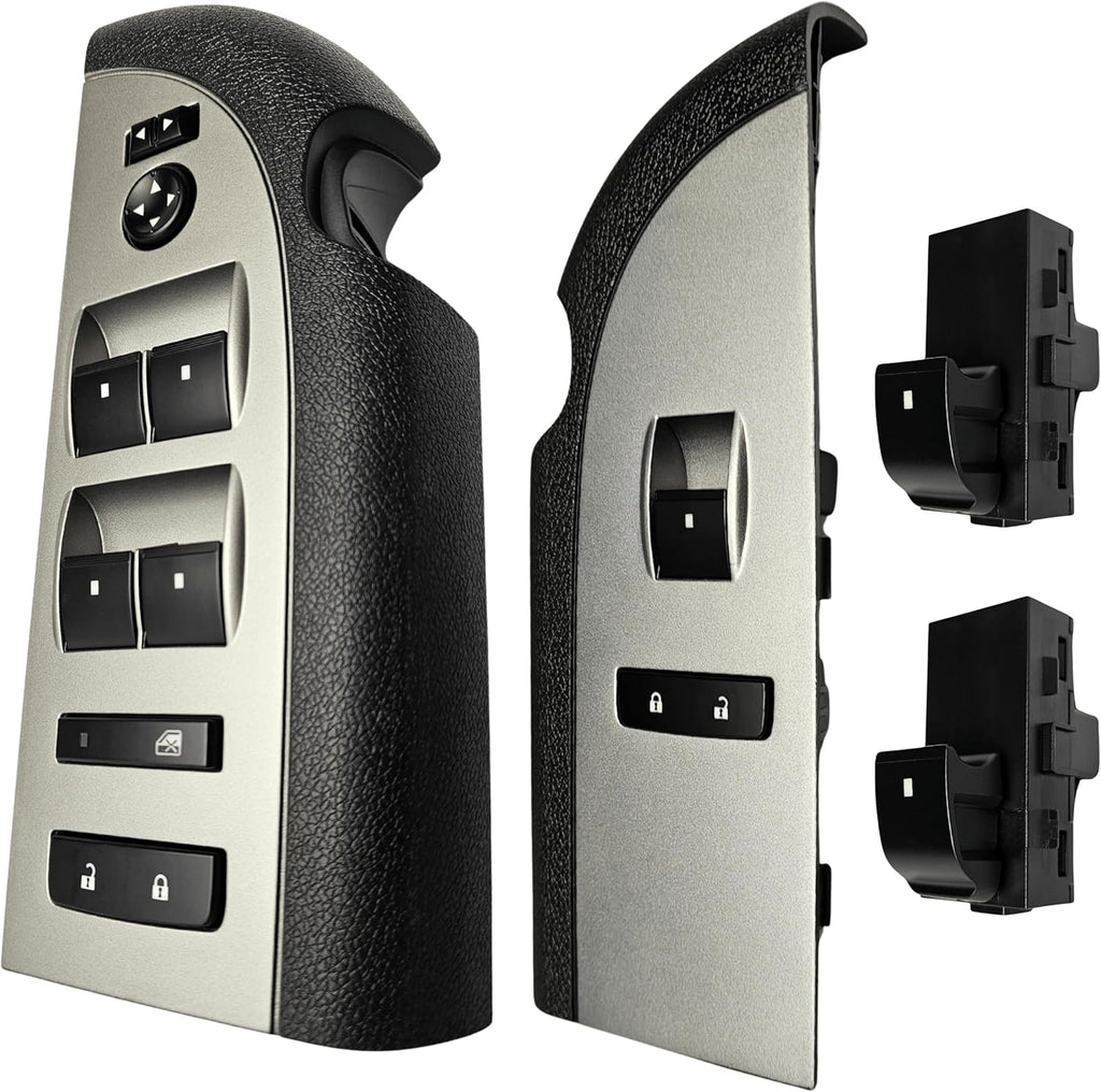 SWITCHDOCTOR Window Master Switch & Front Passenger Assembly for 2007-2009 Chevrolet Silverado and GMC Sierra (Crew, Extended Cab Pickup, Full Assembly, Chevy)