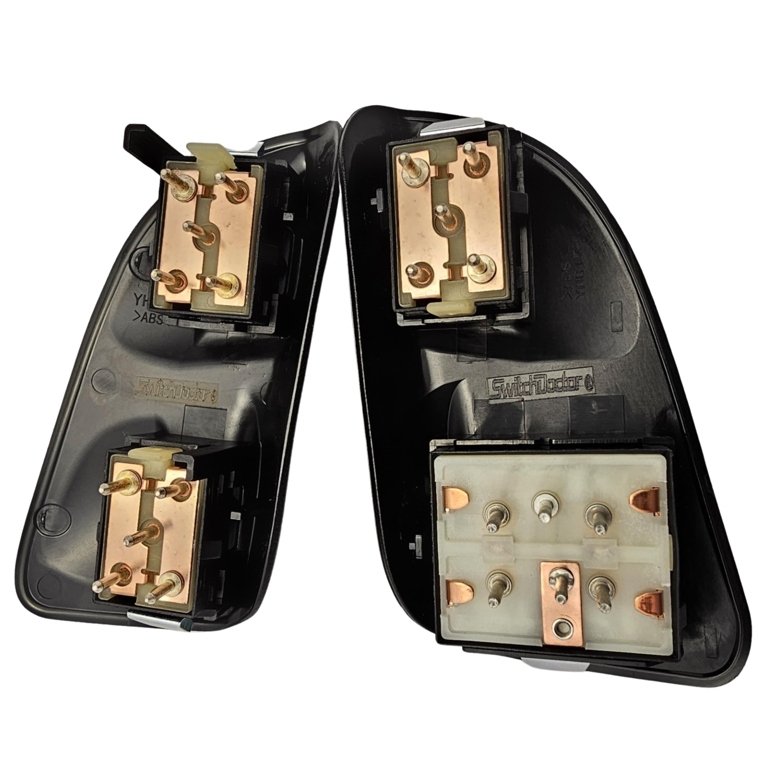 SWITCHDOCTOR Window Master Switch & Front Passenger Set for 1994-1997 Dodge Ram & 1997 Dodge Dakota (Regular Cab, Single Cab, Club Cab, Standard Cab, Extended, Full Assembly, Bezel, Lock)