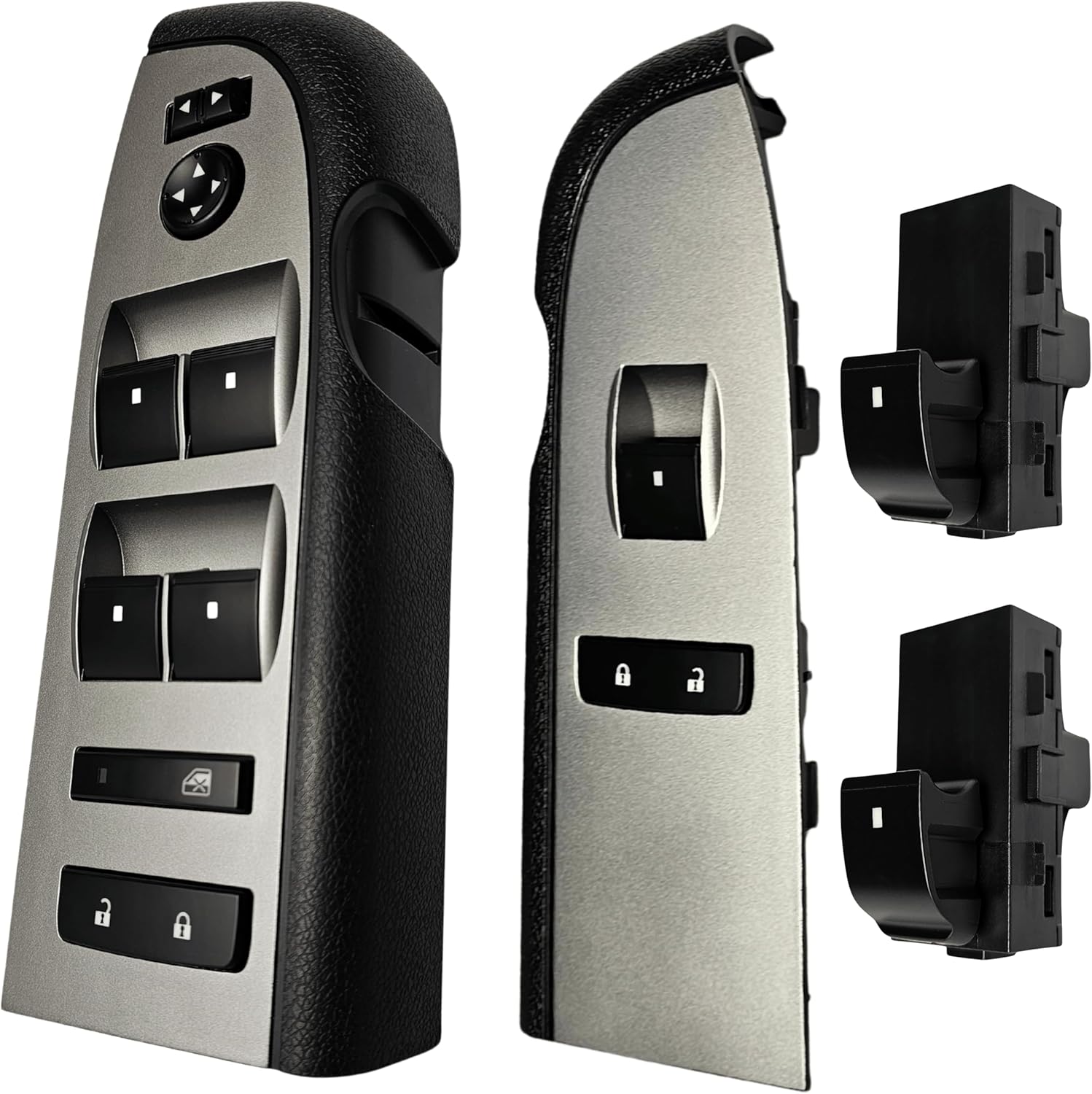 SWITCHDOCTOR Window Master Switch & Front Passenger Assembly for 2010-2013 Chevrolet Silverado and GMC Sierra (Crew, Extended Cab Pickup, Full Assembly, Chevy)