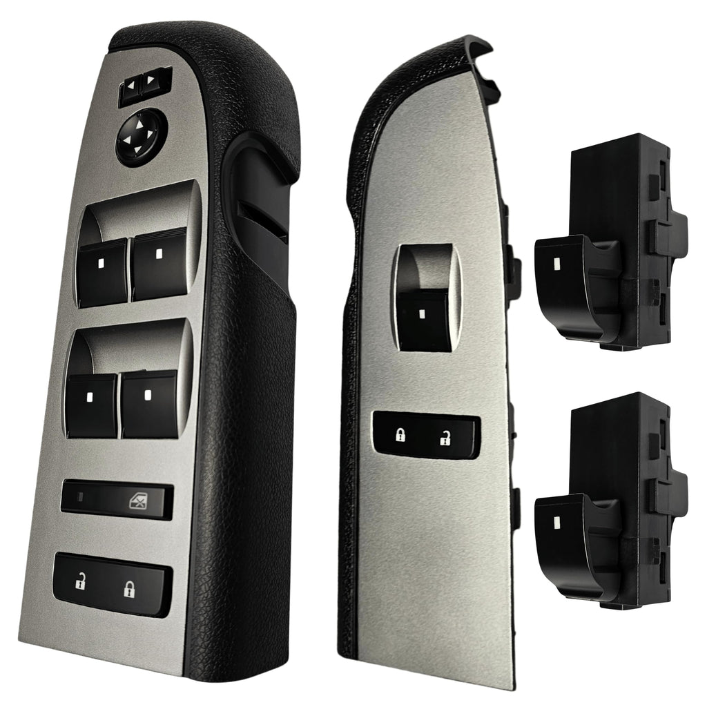 SWITCHDOCTOR Window Master Switch & Front Passenger Assembly for 2010-2013 Chevrolet Silverado and GMC Sierra (Crew, Extended Cab Pickup, Full Assembly, Chevy)