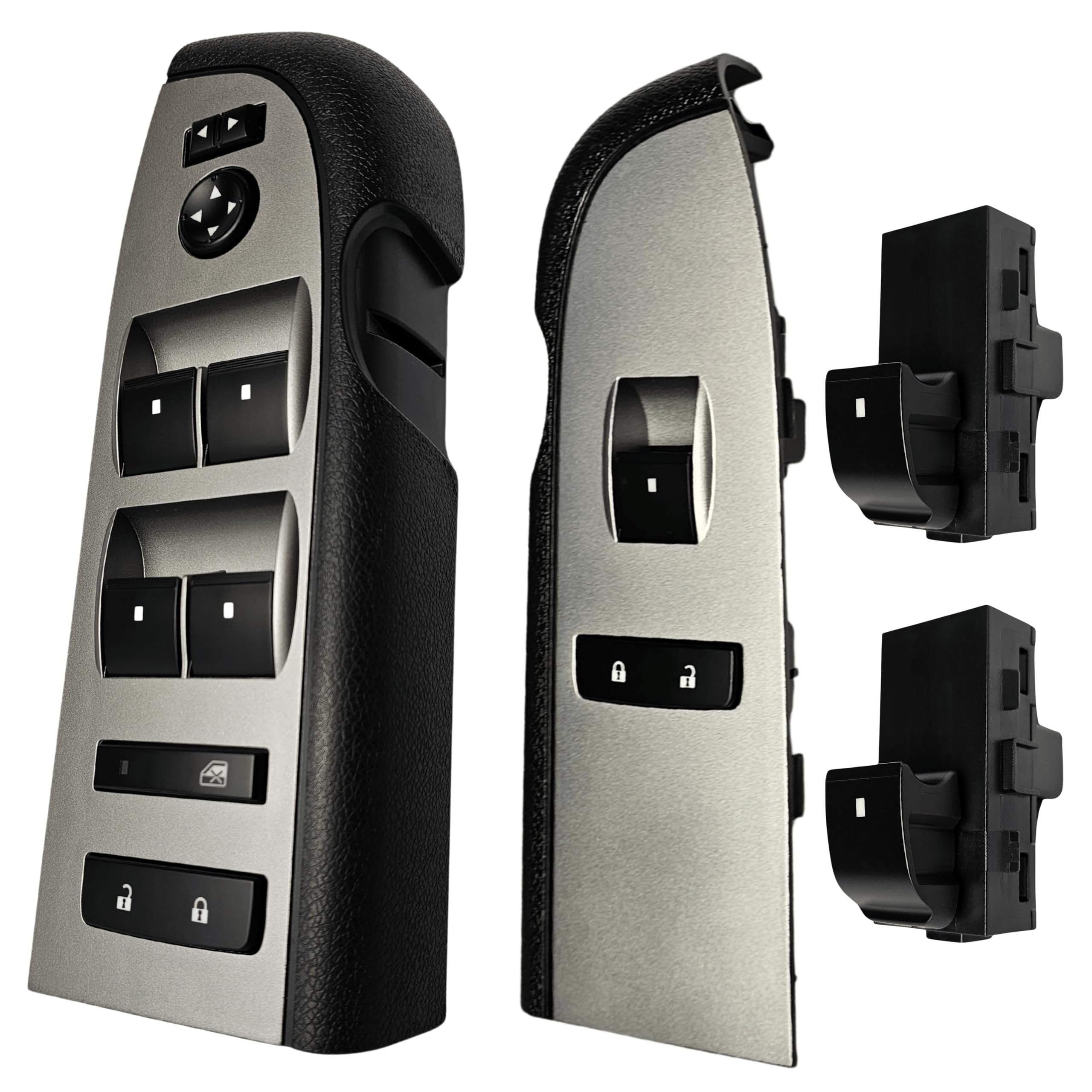 SWITCHDOCTOR Window Master Switch & Front Passenger Assembly for 2010-2013 Chevrolet Silverado and GMC Sierra (Crew, Extended Cab Pickup, Full Assembly, Chevy)
