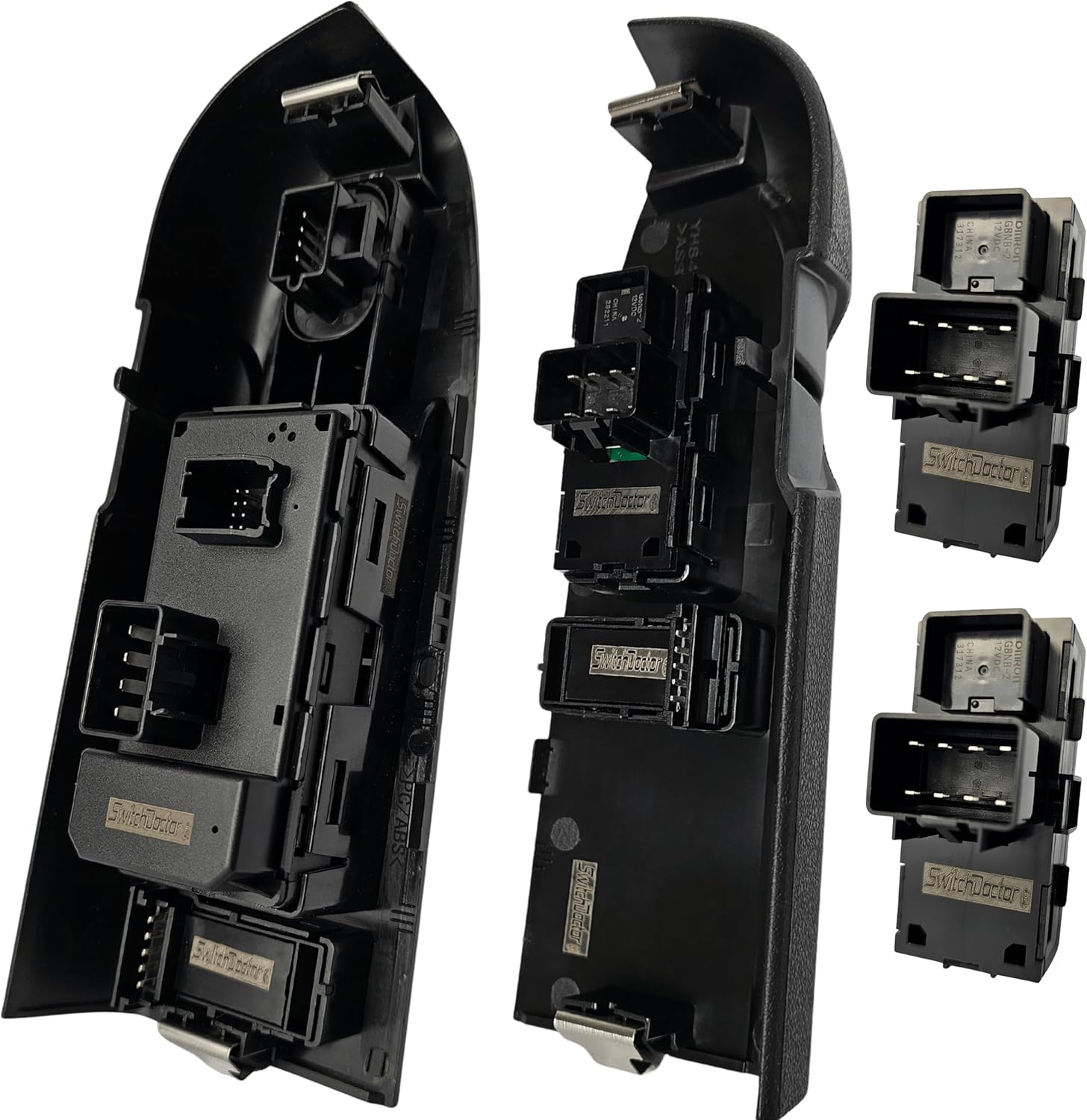 SWITCHDOCTOR Window Master Switch & Front Passenger Assembly for 2010-2013 Chevrolet Silverado and GMC Sierra (Crew, Extended Cab Pickup, Full Assembly, Chevy)