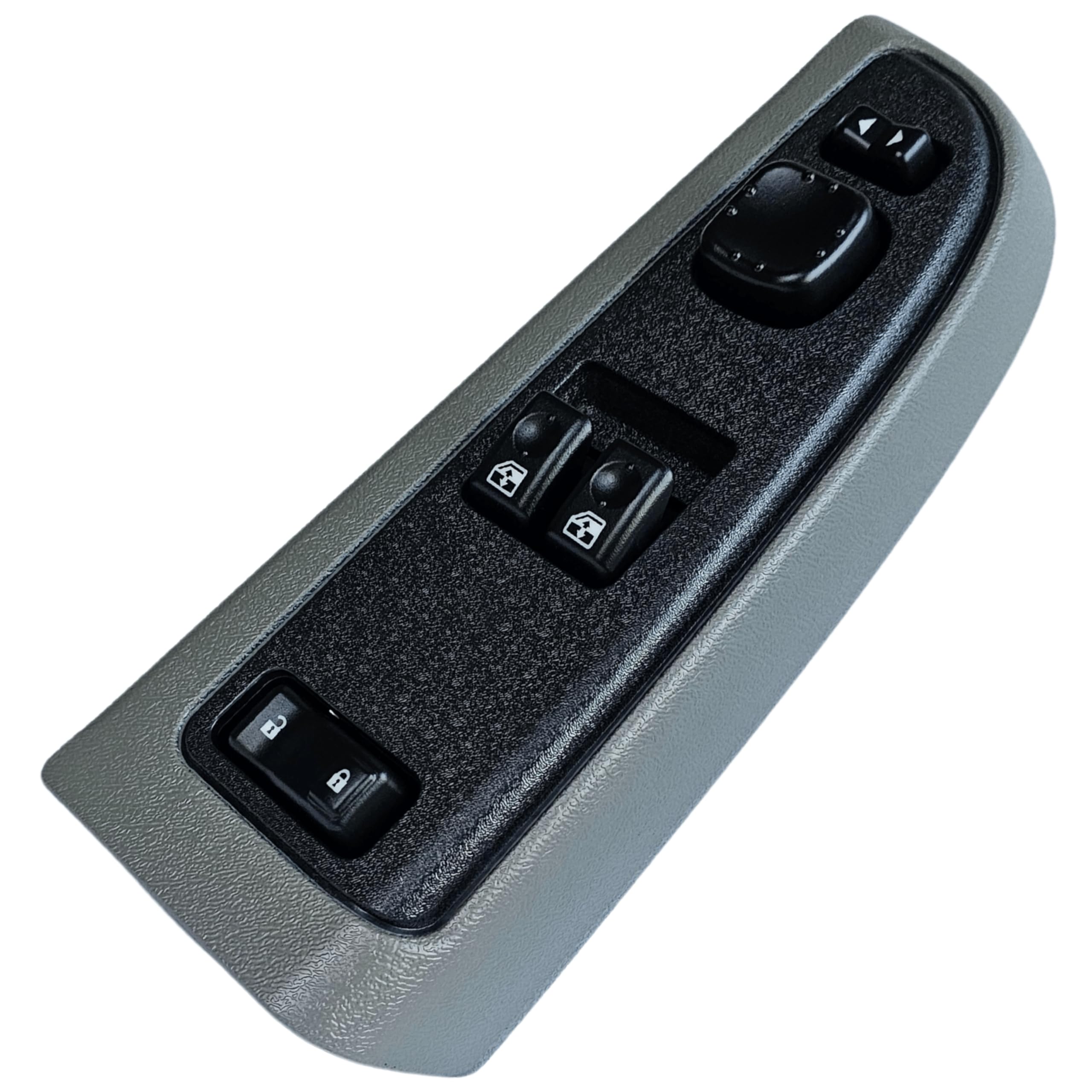 SWITCHDOCTOR Window Master Switch & Dark Gray Bezel for 2003-2006 GMC Sierra, Chevrolet Silverado, Suburban, Tahoe, Yukon, Avalanche (Dark Pewter, Crew Cab,15883319, 15883320, 15883321,15883323)