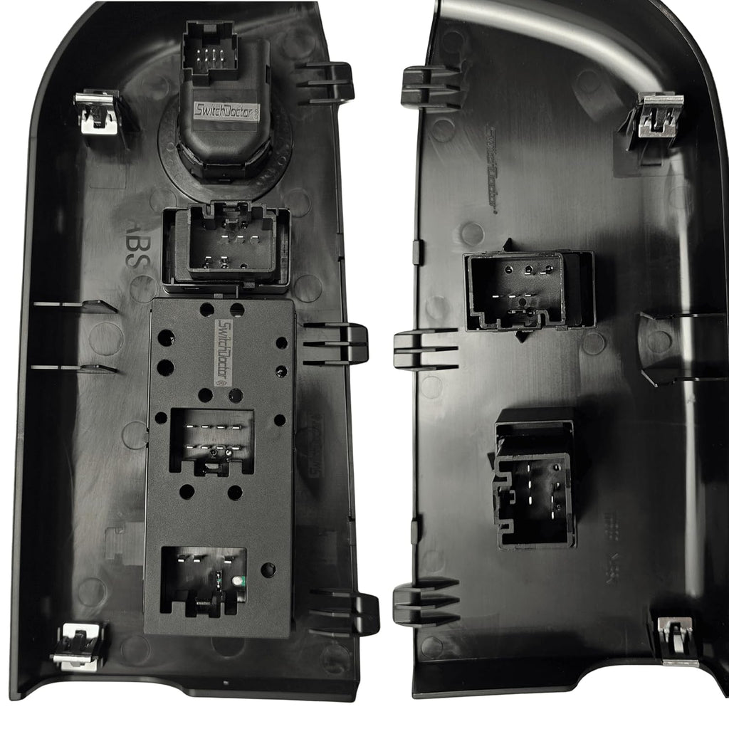 SWITCHDOCTOR Master Window Switch & Front Passenger Black Assembly for 2004, 2005, 2006, 2007, 2008 Ford F-150 F150 (Super Cab, Supercrew Cab, Double Cab, Full Assembly)