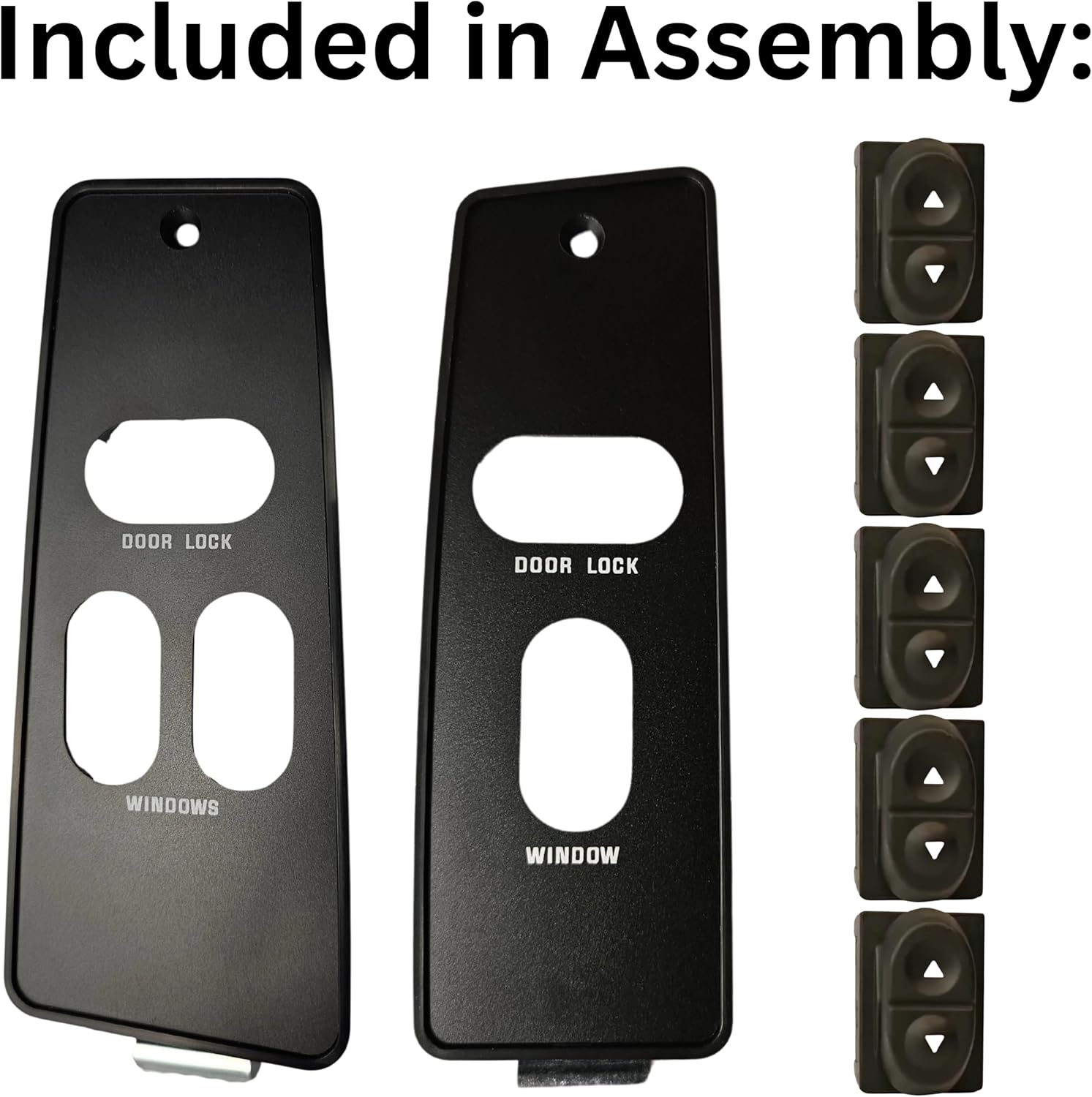 SWITCHDOCTOR Window Master Switch & Front Passenger Set for 1987-1993 Ford Mustang Coupe (Bezel, Lock, 2 Door, Full Assembly)