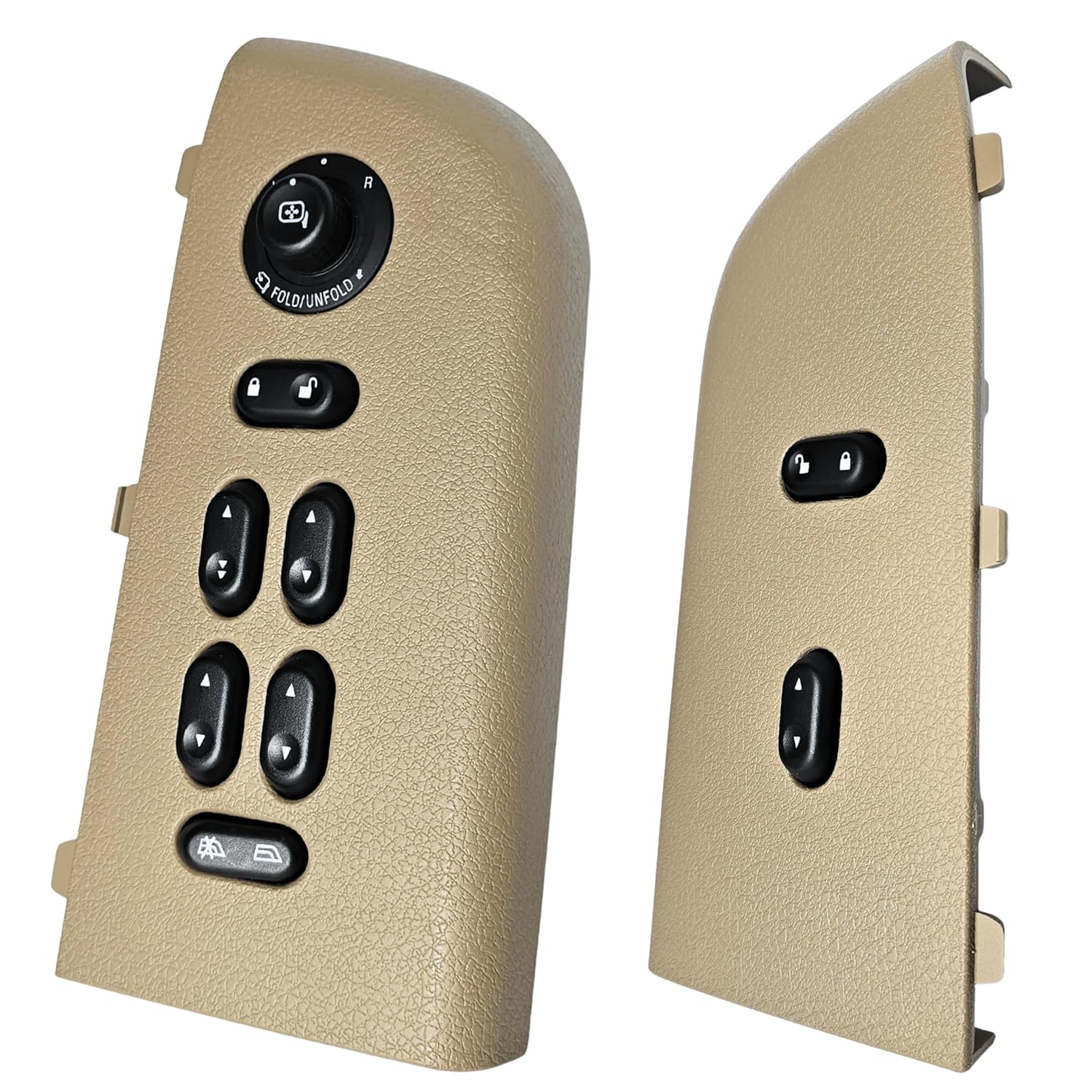 SWITCHDOCTOR Master Window Switch & Front Passenger Tan Assembly for 2004, 2005, 2006, 2007, 2008 Ford F-150 F150 (Super Cab, Supercrew Cab, Double Cab, Full Assembly)