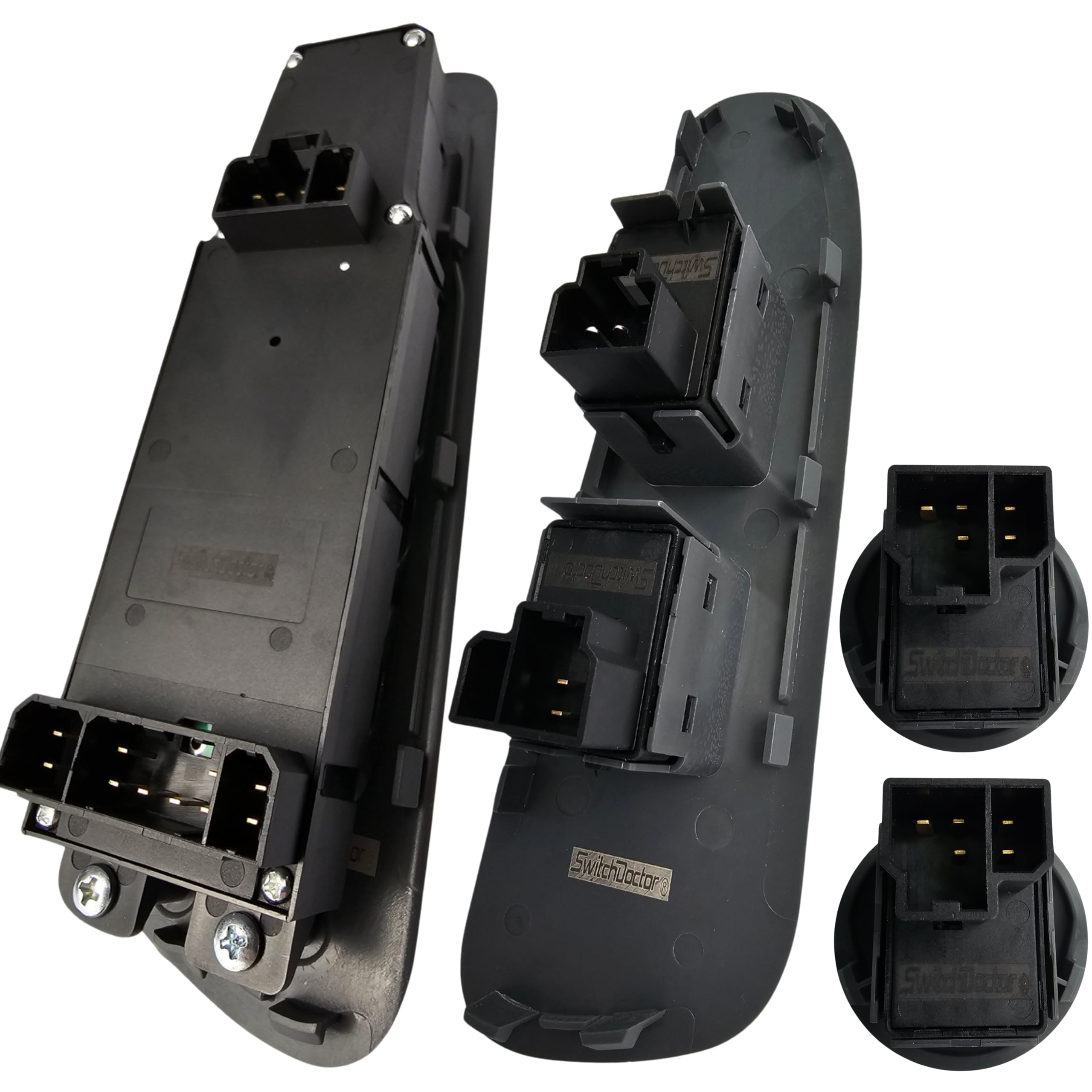 SWITCHDOCTOR Fully Assembled Window Switch Set compatible with 2002-2008 Dodge Ram (Taupe)